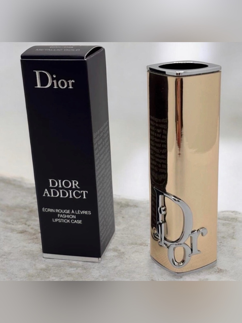 DIOR ADDICT FASHION LIPSTICK CASE - METALLIC GOLD NIB - Picture 2 of 8